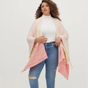 Torrid Colorblock Knit Ruana - Multicolor Pink